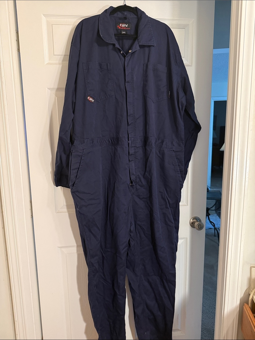 C2V X-FLASH FR Flame Resistant Coveralls - Navy Blue - Size 3XL Workwear